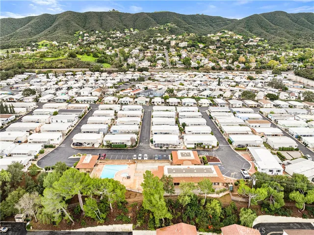 a view of city and mountain