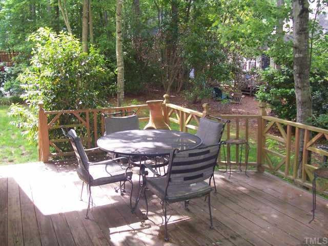 4509 Tetbury Place Raleigh, NC 27613 - Photo 11 of 12 Enjoy entertaining your friends or just relaxing on the Oversized Multi-level Deck surrounded by the Wooded Backyard. Other