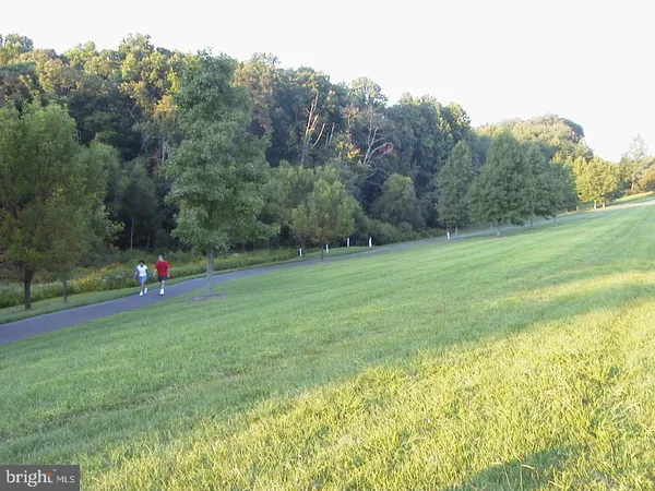 a view of a lake with a big yard
