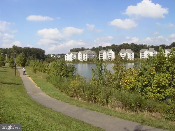 a view of a park with swings