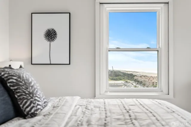 a view of an ocean and beach