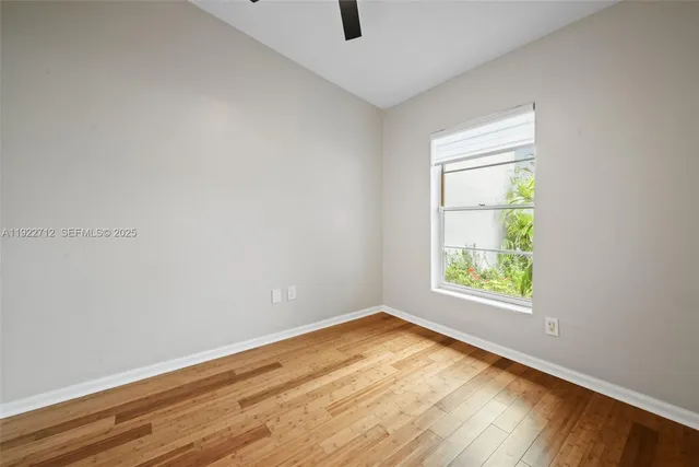 an empty room with a window