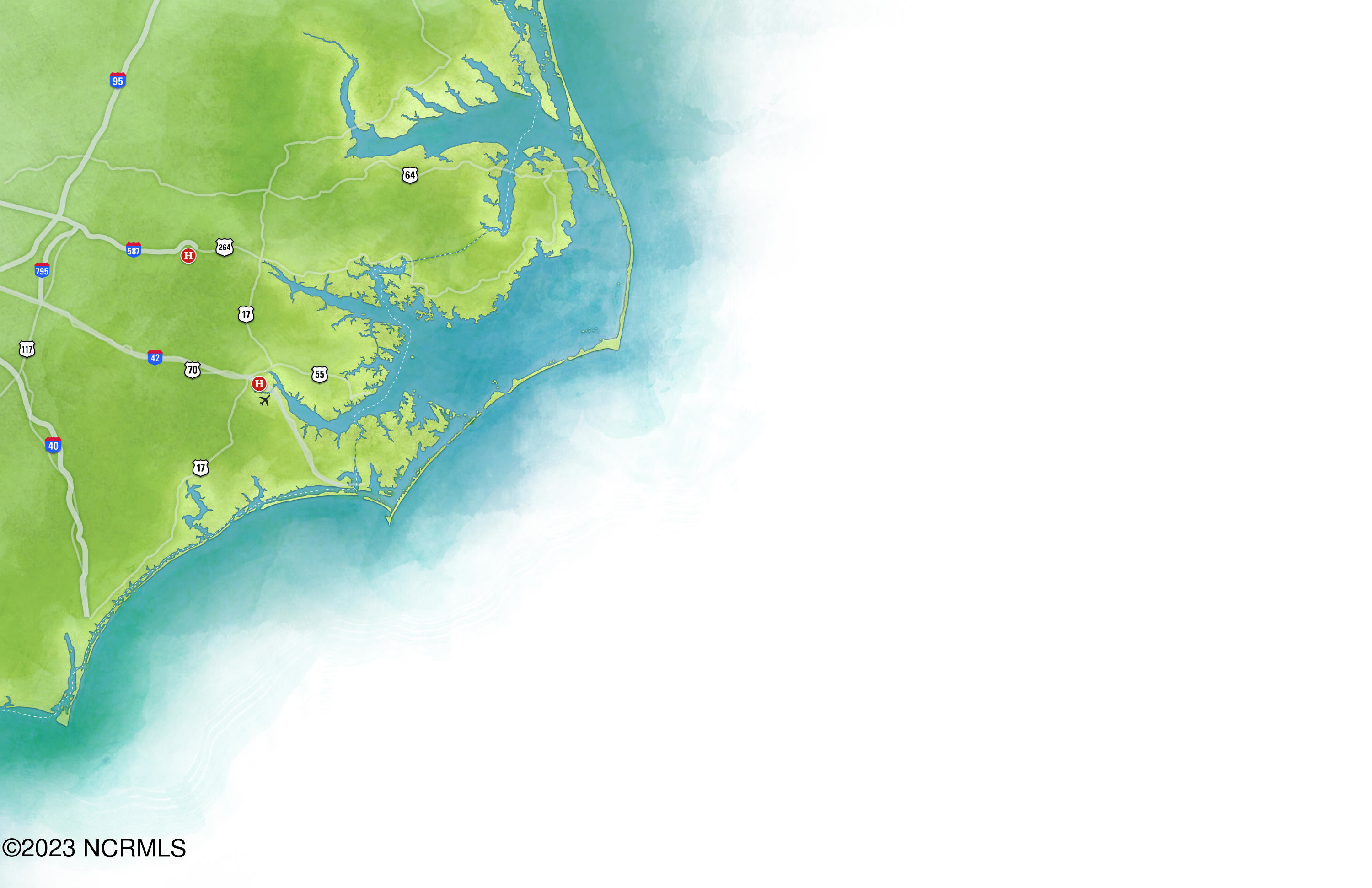 495 Ballast Point Oriental, NC 28571 - Photo 12 of 41 Eastern_NC_Map_2018_03