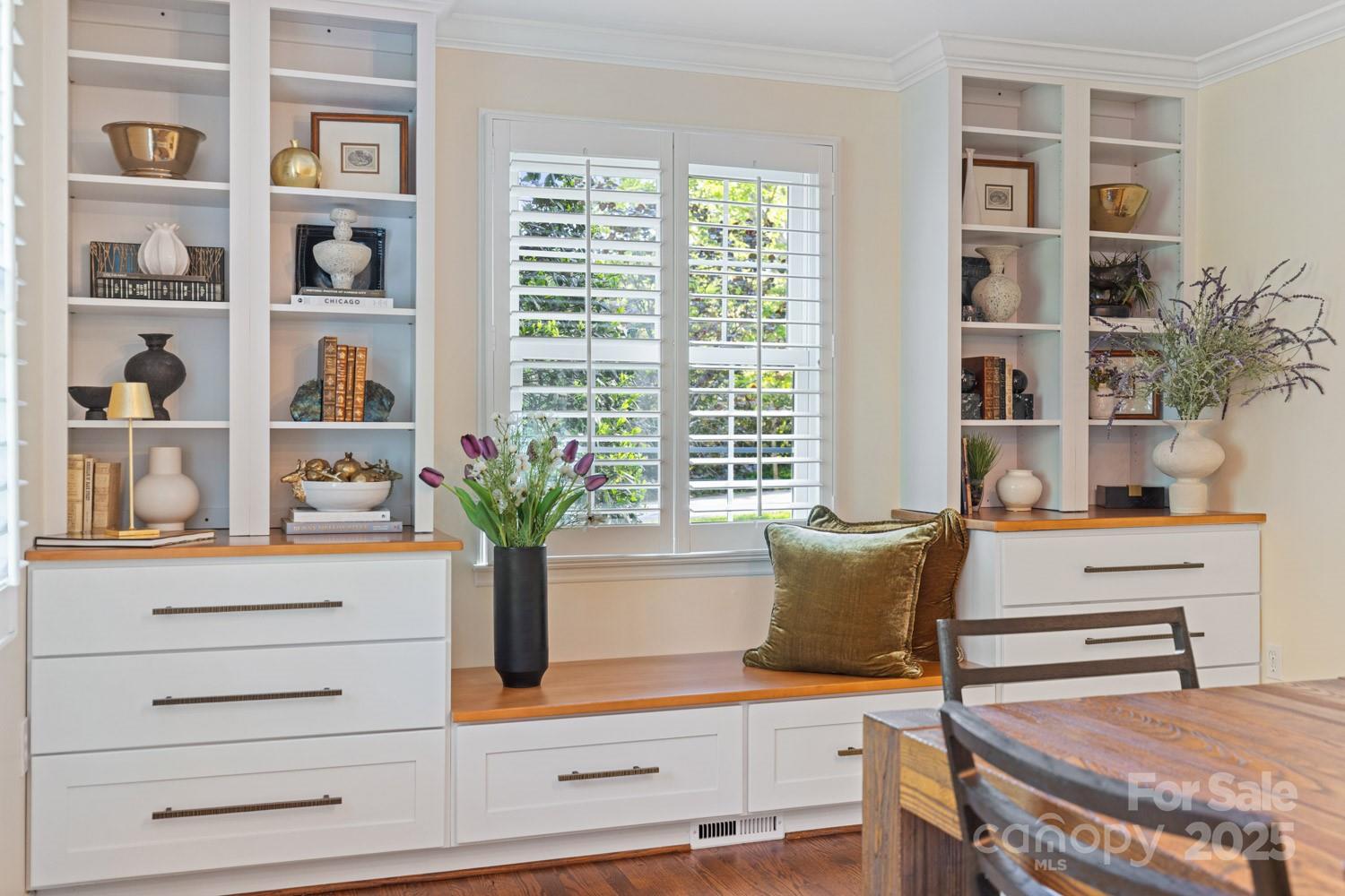 15 Busbee Road Biltmore Forest, NC 28803 - Photo 5 of 24 a view of living room with furniture and book shelf