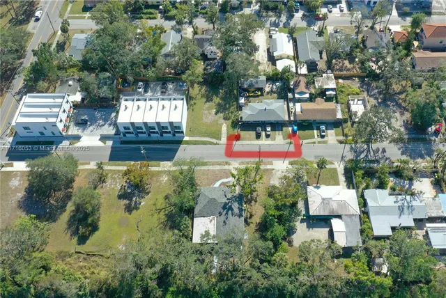 an aerial view of multiple house