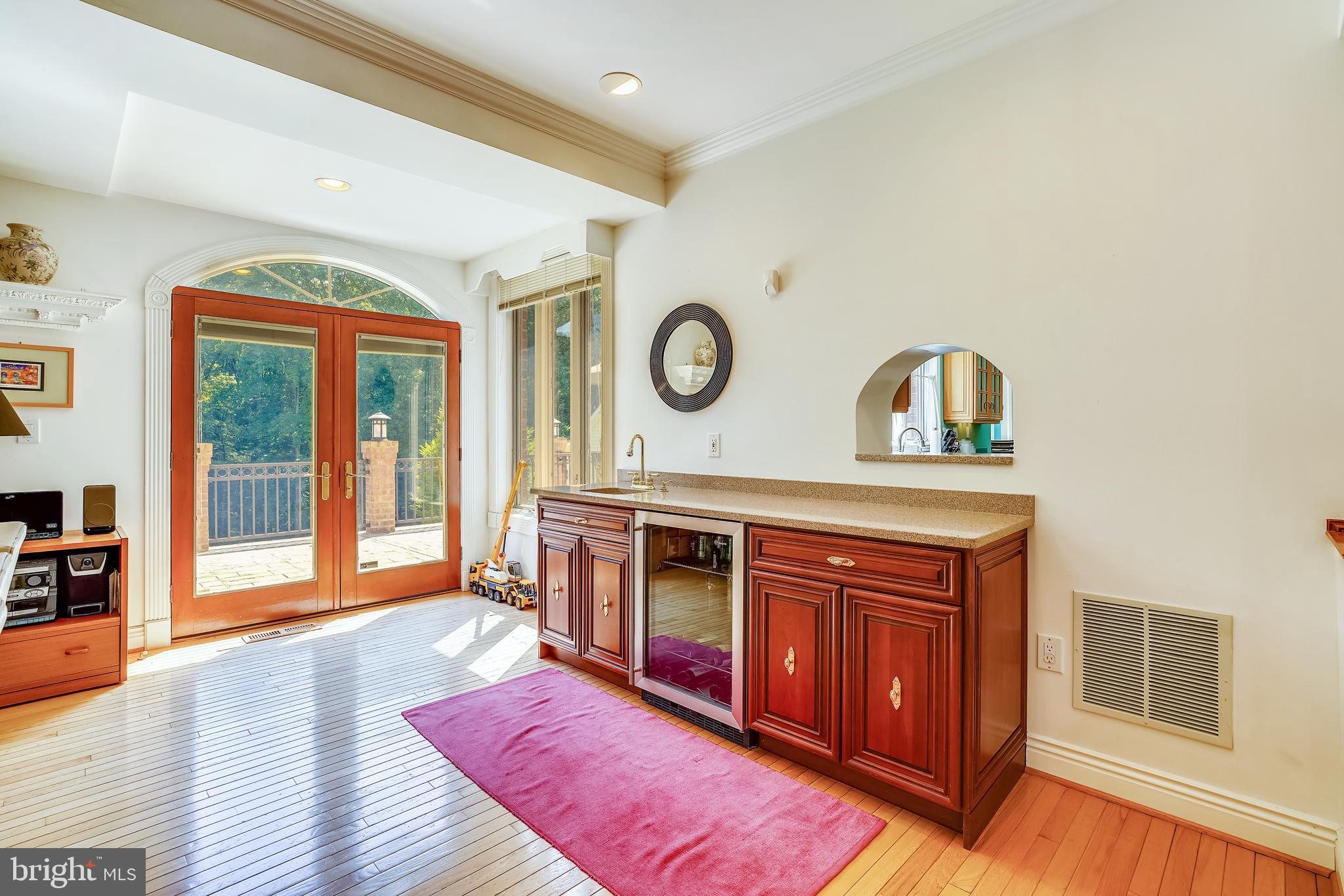 16505 Batson Road Spencerville, MD 20868 - Photo 66 of 143 Wet Bar w/ Wine Refrigerator in Family Room