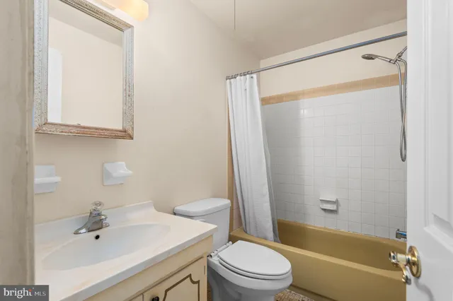 a bathroom with a sink mirror toilet and bathtub