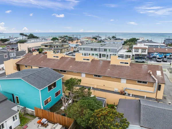 an aerial view of a city