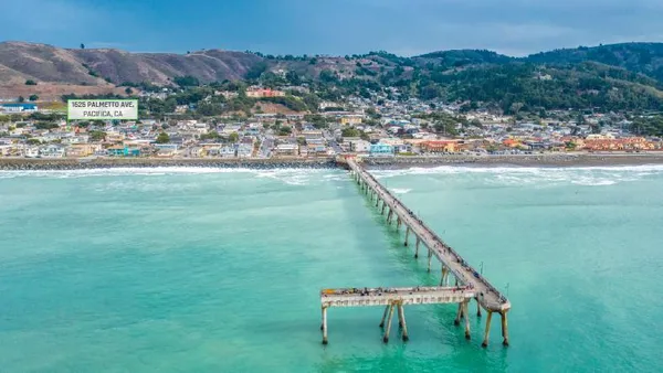 a view of a lake with a mountain