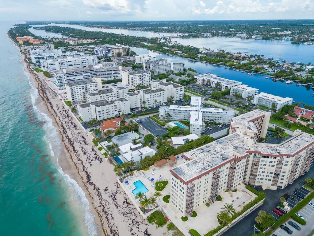 3500 South Ocean Boulevard, Unit 107 South Palm Beach, FL 33480 - Photo 7 of 24 an aerial view of a house with a garden