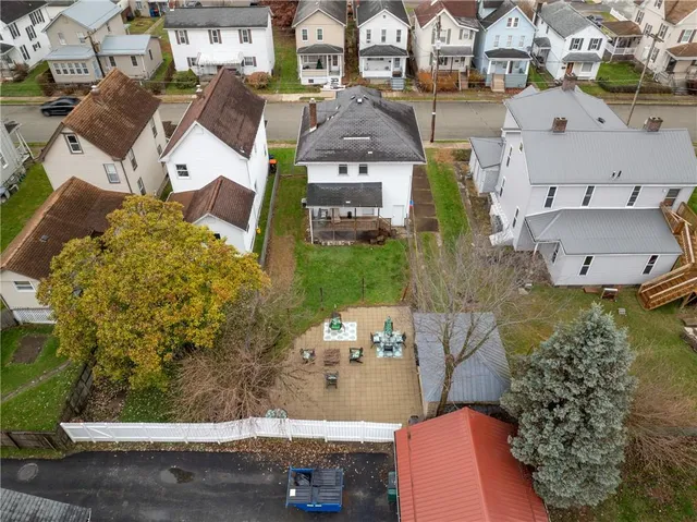 an aerial view of a city