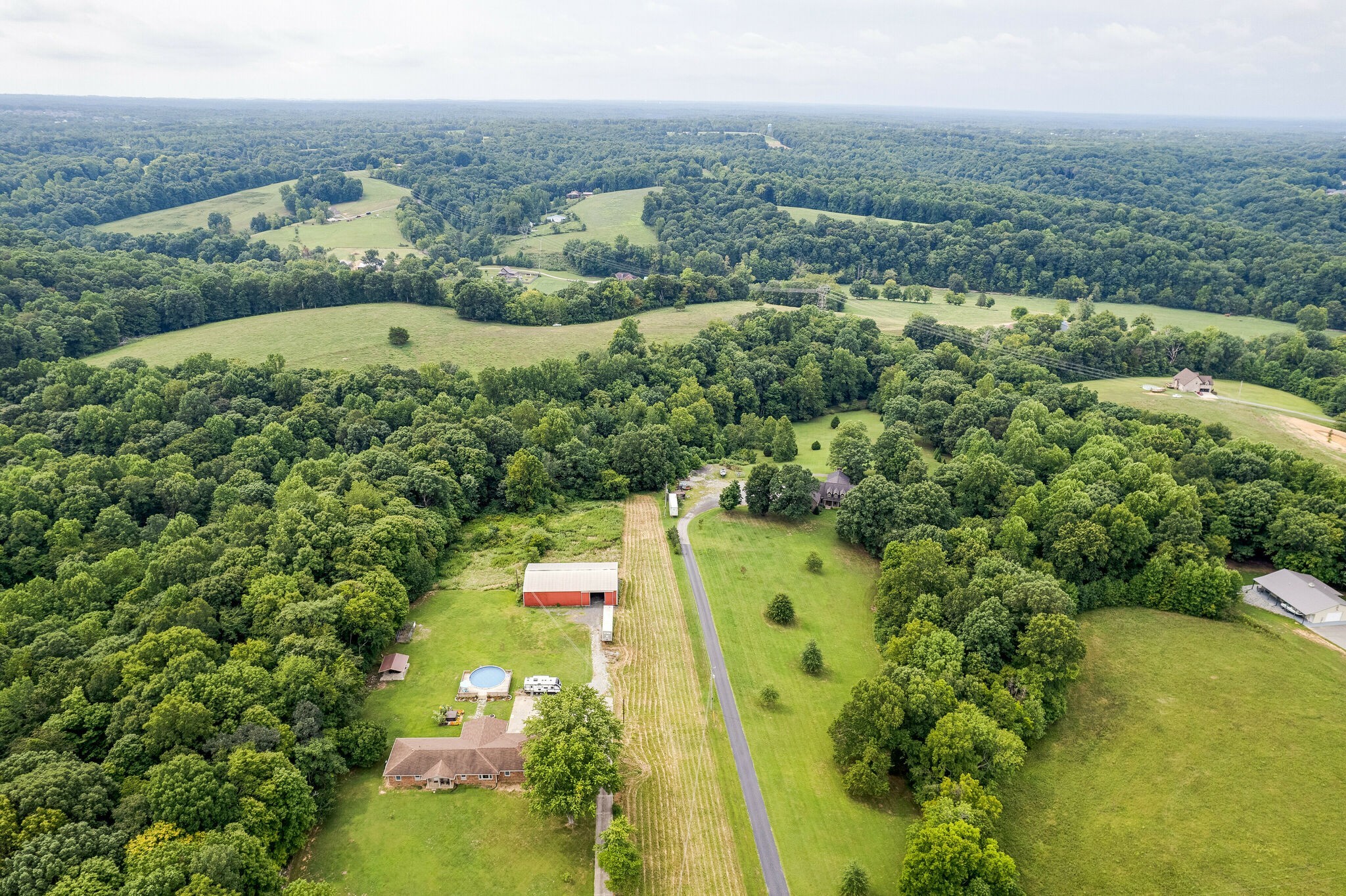 2743 Lights Chapel Road Greenbrier, TN 37073 - Photo 37 of 37 an aerial view of a residential houses with outdoor space and trees all around