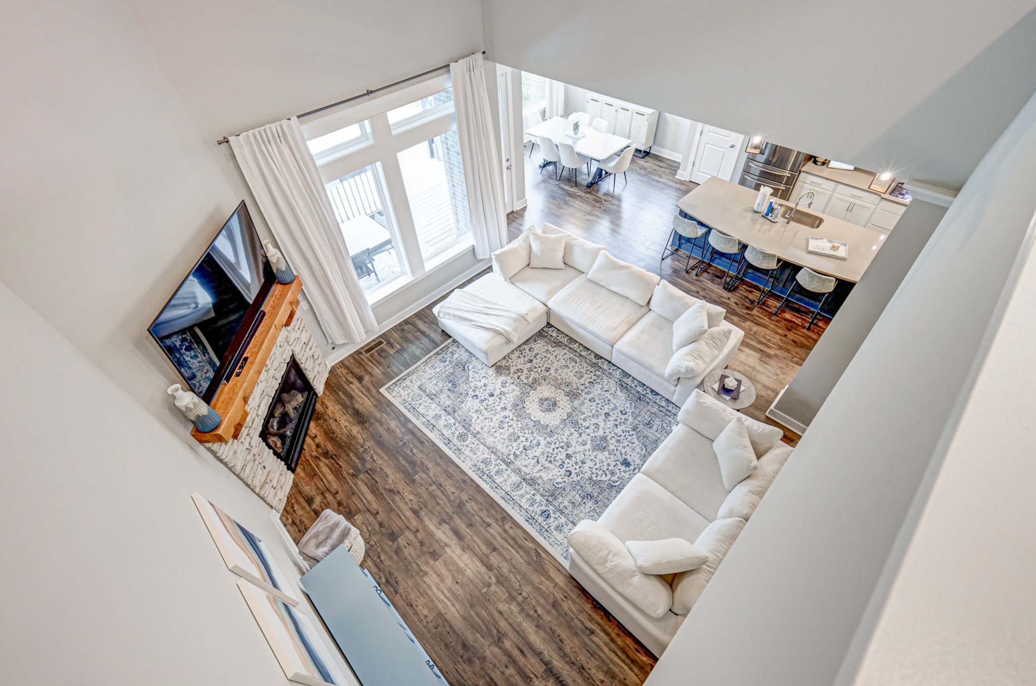 7748 Thayer Road Nolensville, TN 37135 - Photo 22 of 41 a view of living room with furniture and a fireplace