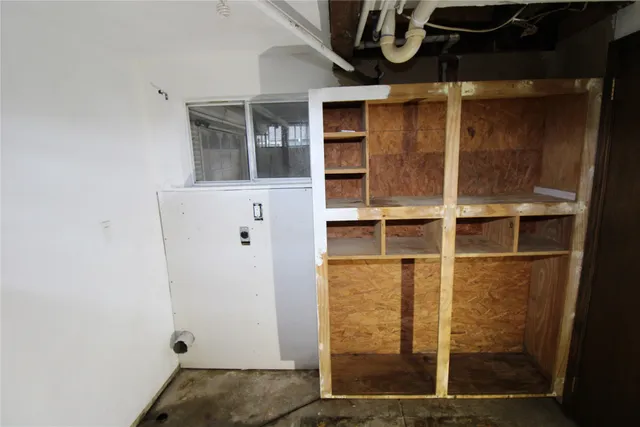 a view of storage and utility room