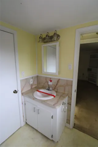 an empty room with a window