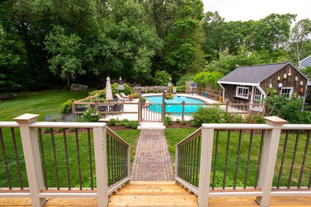 9 Parish Road Georgetown, MA 01833 - Photo 33 of 42 a view of a patio with couches plants and large trees