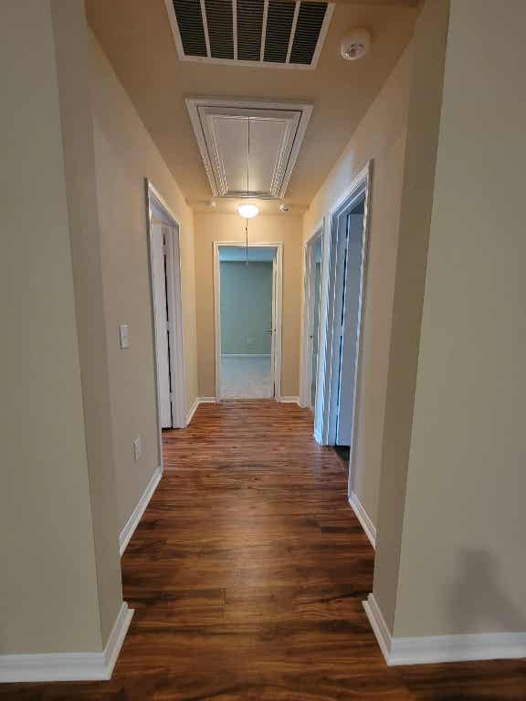 213 Camellia Drive Hutto, TX 78634 - Photo 14 of 27 a view of a hallway with wooden floor