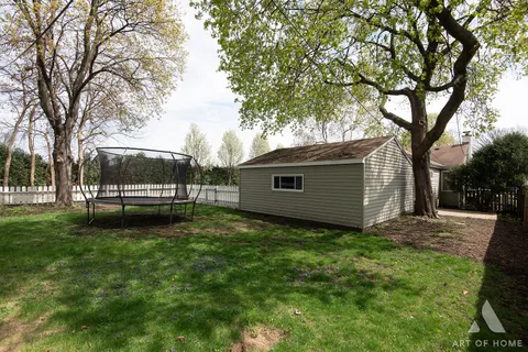 a view of a backyard with a garden