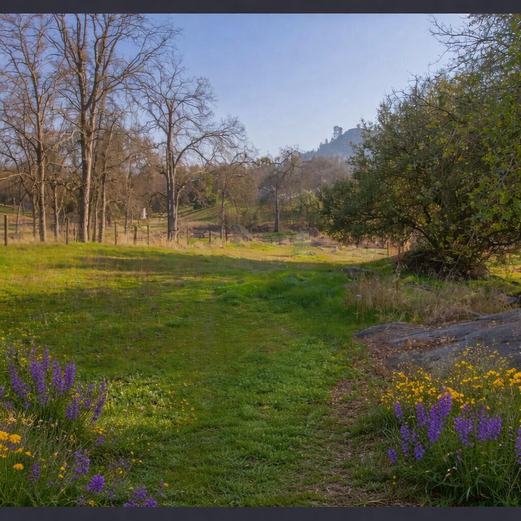 33831 Medford Road Auberry, CA 93602 - Photo 11 of 35 a view of a golf course with a garden