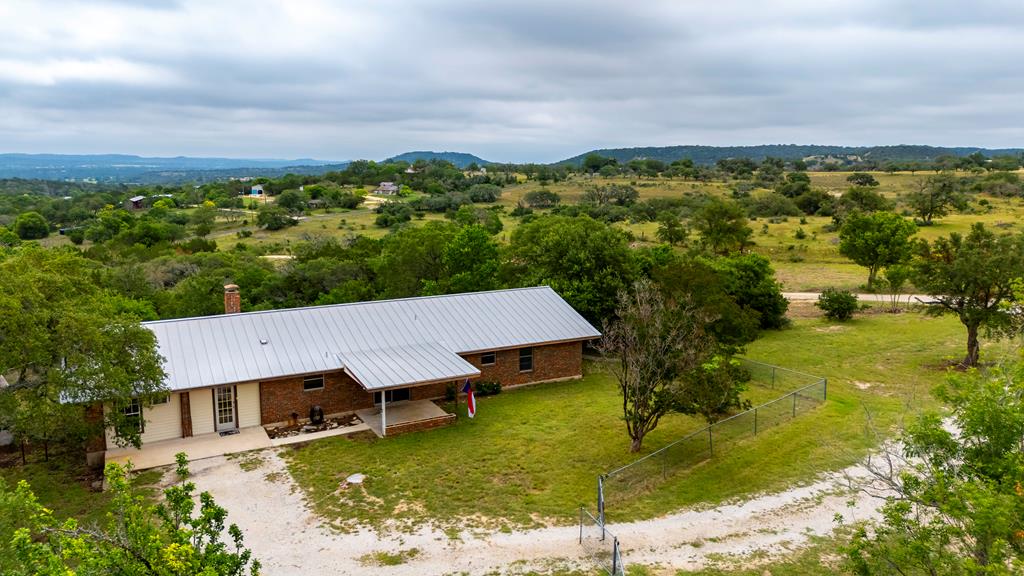 aerial view of a house