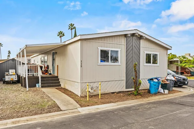a view of a house with a patio