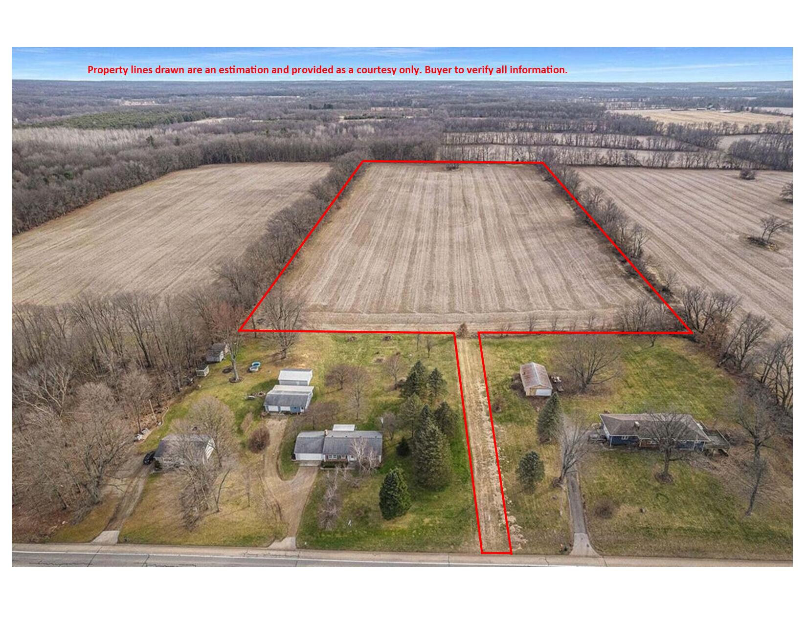 Vl Homer Road Concord, MI 49237 - Photo 2 of 8 Aerial with property lines