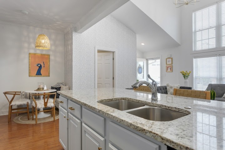 2010 Birch Lane Spring Hill, TN 37174 - Photo 12 of 47 a kitchen with a sink and living room