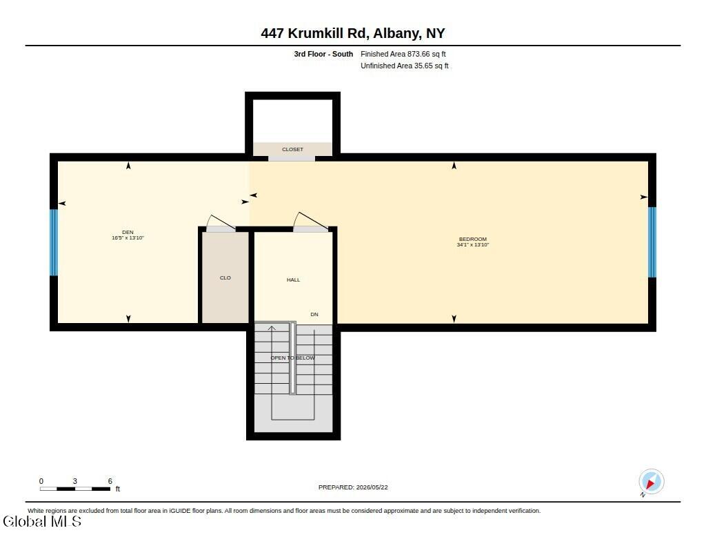 447 Krumkill Road Albany, NY 12203 - Photo 61 of 63 Floor Plan - 3rd Floor - South