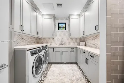 a view of swimming pool with a garden