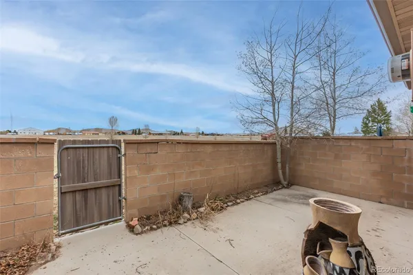 a backyard of a house