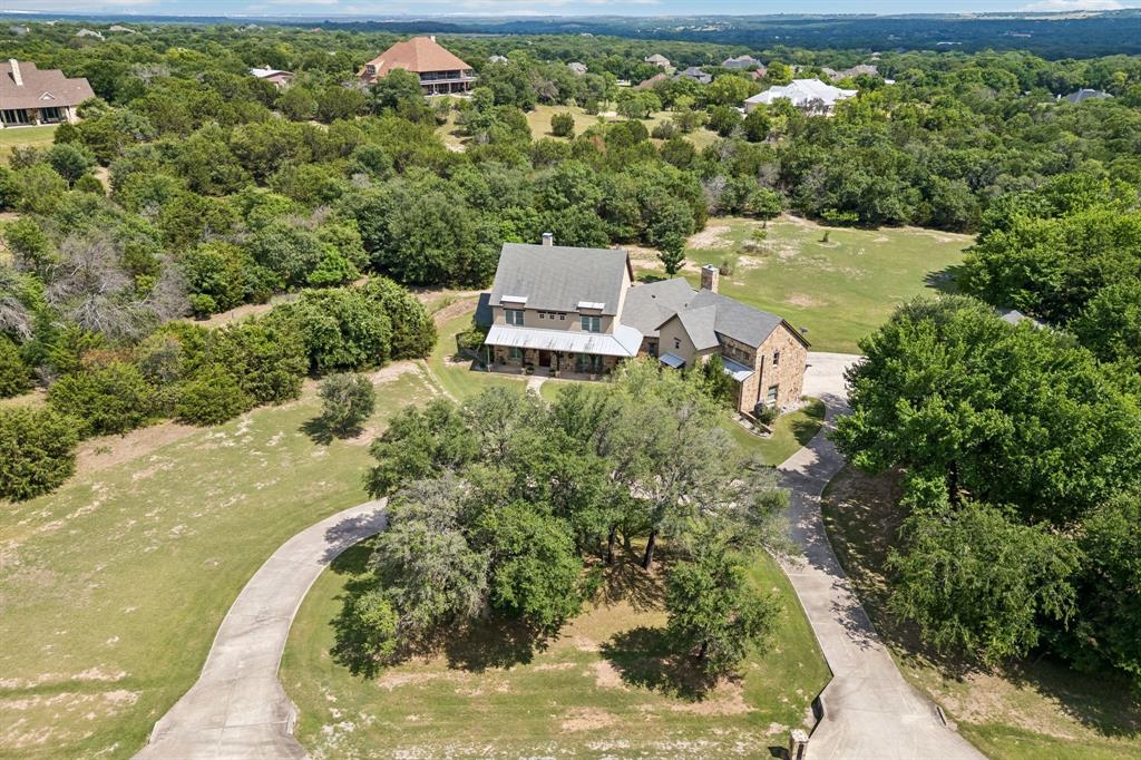 206 Rodeo Drive Azle, TX 76020 - Photo 3 of 40 Aerial view of front with circle driveway