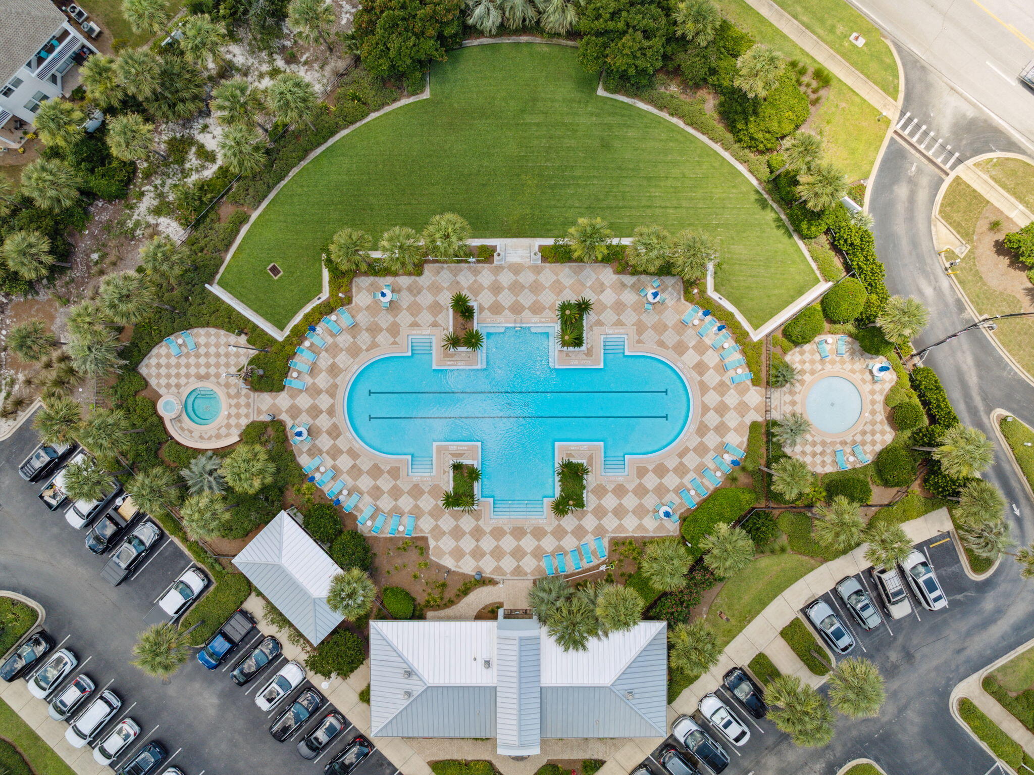 725 Gulf Shore Drive, Unit 902A Destin, FL 32541 - Photo 80 of 102 an aerial view of a house yard swimming pool and outdoor seating