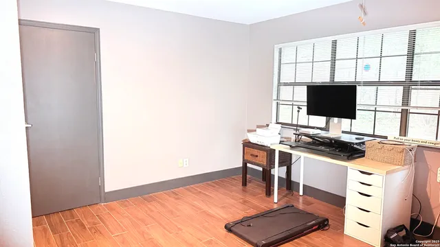 a view of a workspace with a window