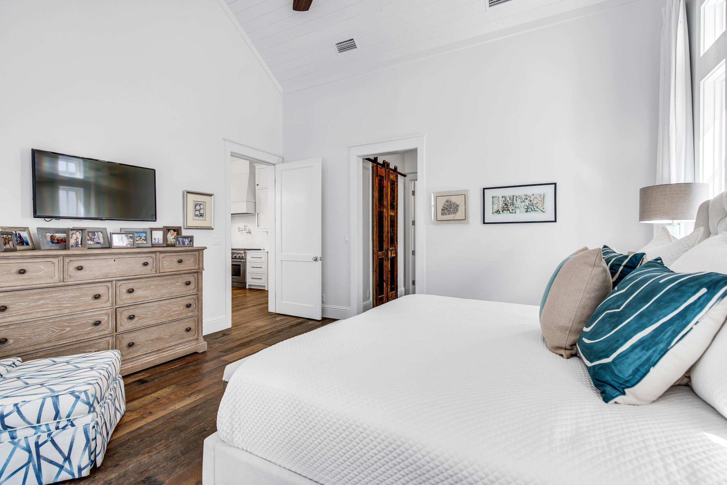 29 Bennett Santa Rosa Beach, FL 32459 - Photo 20 of 60 a bedroom with a bed and a flat screen tv