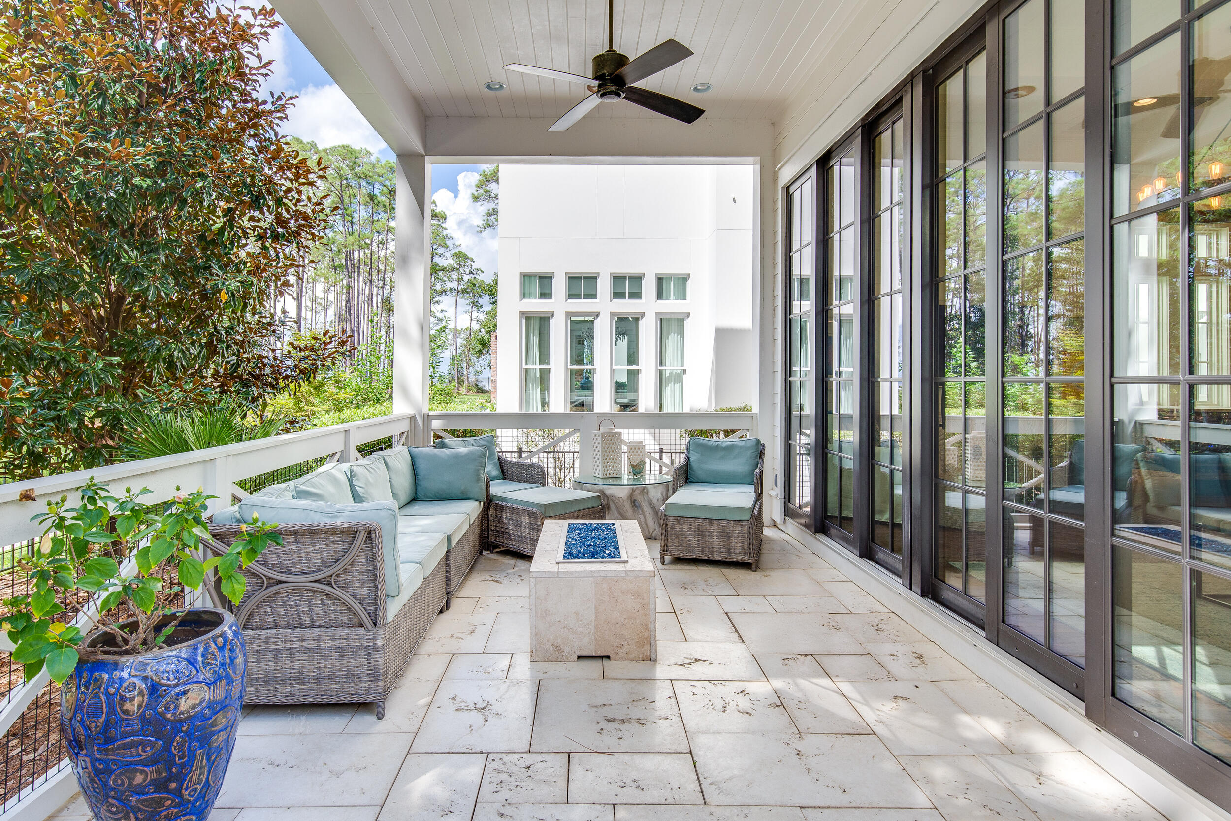 29 Bennett Santa Rosa Beach, FL 32459 - Photo 45 of 60 a balcony with furniture and a potted plant