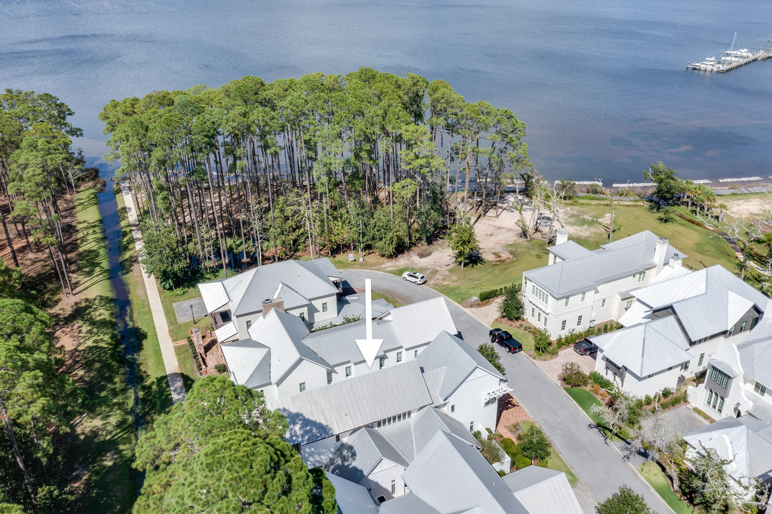 29 Bennett Santa Rosa Beach, FL 32459 - Photo 50 of 60 an aerial view of a house with a yard