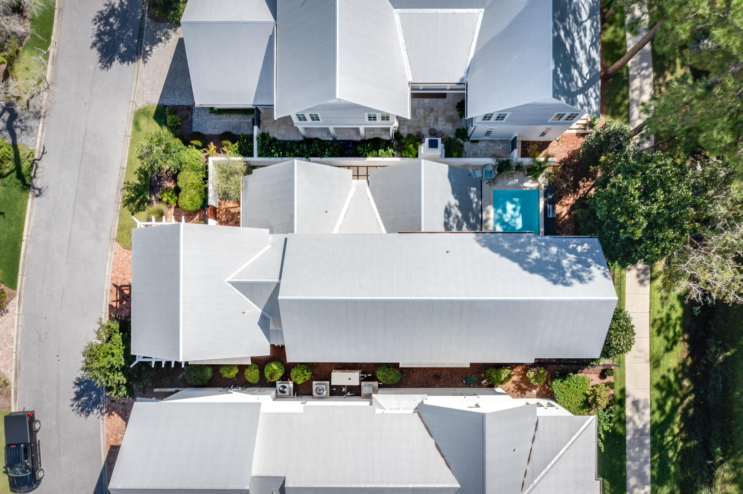 29 Bennett Santa Rosa Beach, FL 32459 - Photo 58 of 60 an aerial view of a house with swimming pool and large trees