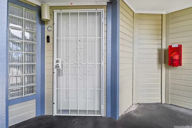 a view of front door