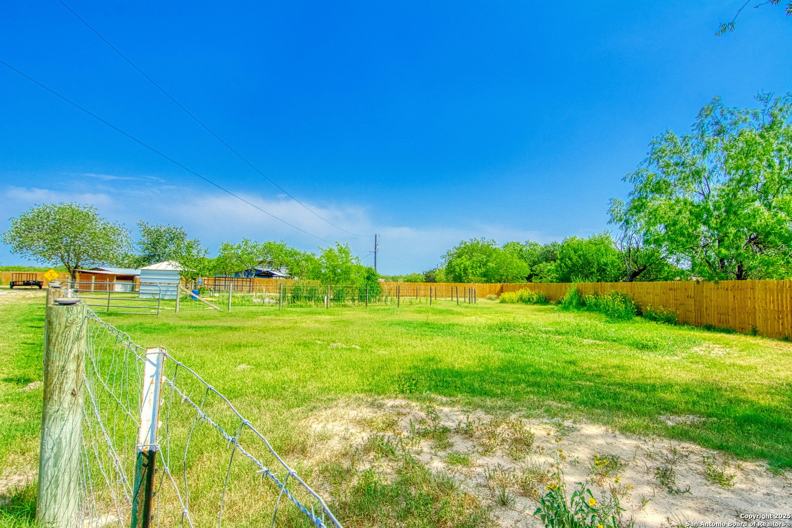 18883 La Gloria Road Elmendorf, TX 78112 - Photo 28 of 46 a view of a grassy field with trees in the background