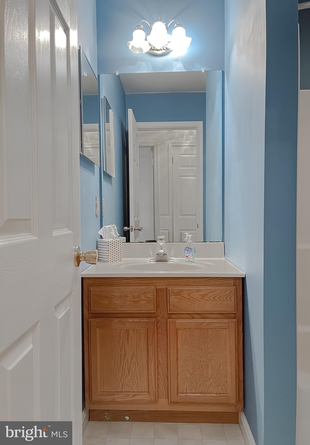 11517 Wrangler Road Lusby, MD 20657 - Photo 20 of 52 a bathroom with a sink and a mirror