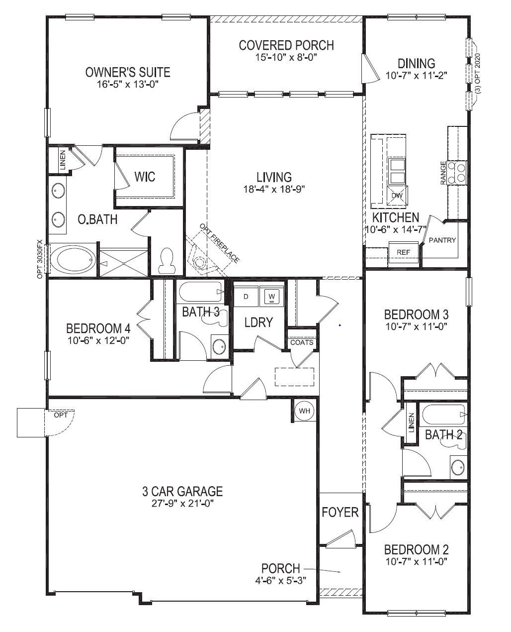 407 Bowstring Drive Huger, SC 29450 - Photo 35 of 35 Madison First Floor Plan