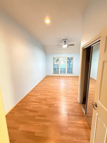 a view of an empty room and window