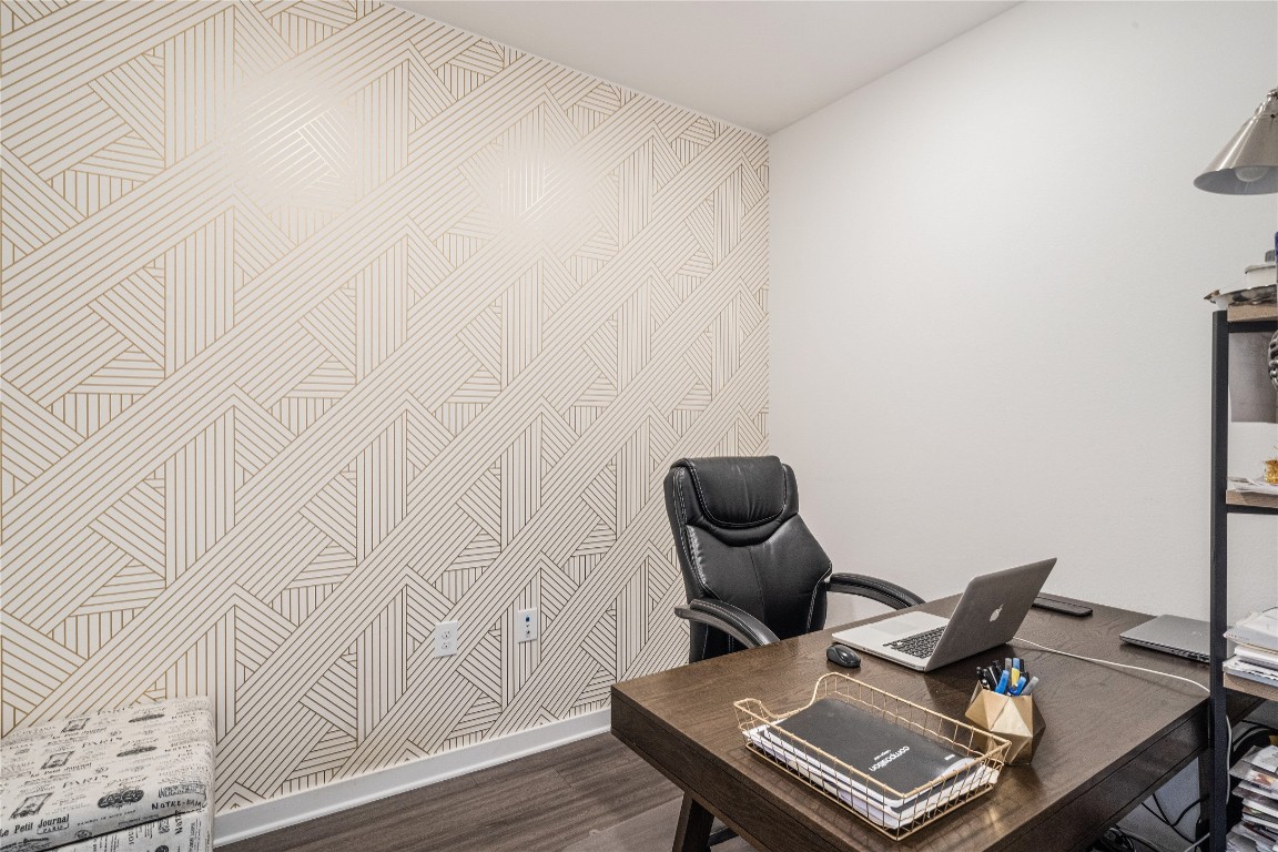 4361 South Congress Avenue, Unit 531 Austin, TX 78745 - Photo 12 of 21 a view of workspace with wooden floor