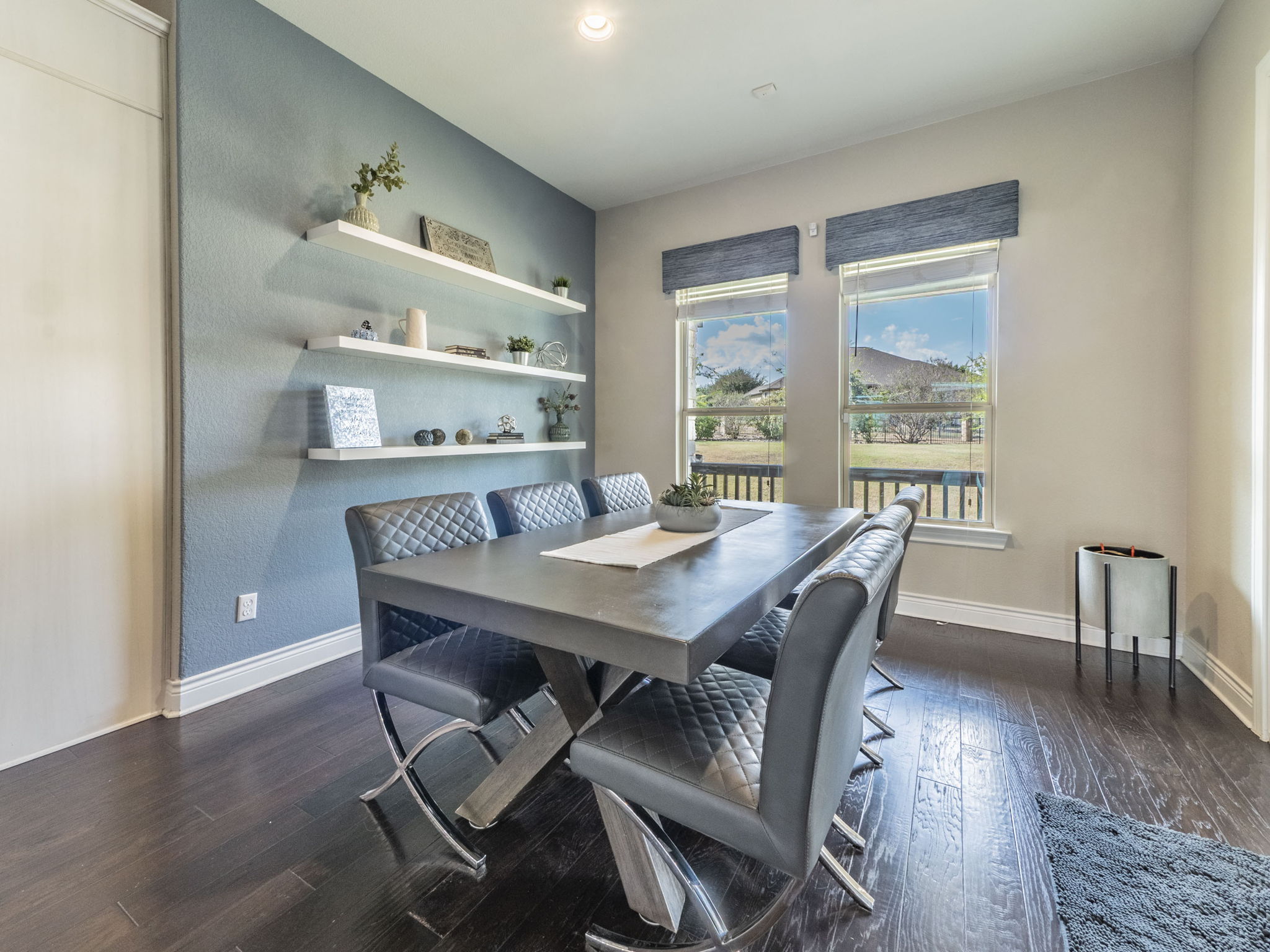 205 Standing Oak Drive Georgetown, TX 78633 - Photo 9 of 40 Dining room with dark wood-style flooring and recessed lighting