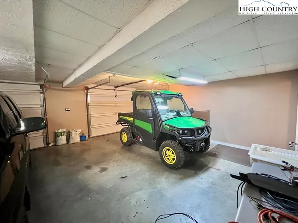 a car parked in a parking garage