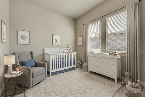 a room with a bed and a table