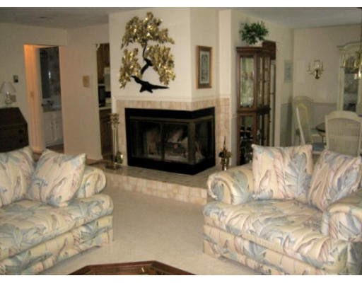 103 D Ridgefield Circle, Unit D Clinton, MA 01510 - Photo 4 of 12 a living room with furniture a fireplace and a large window