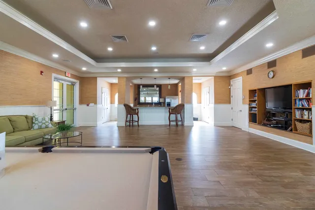 an empty room with a natural light