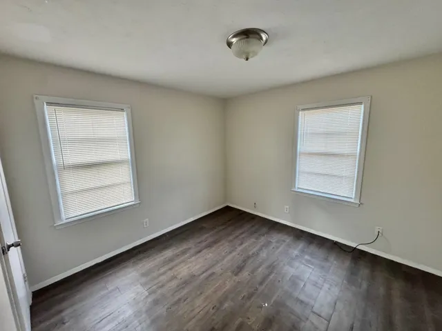 an empty room with a window