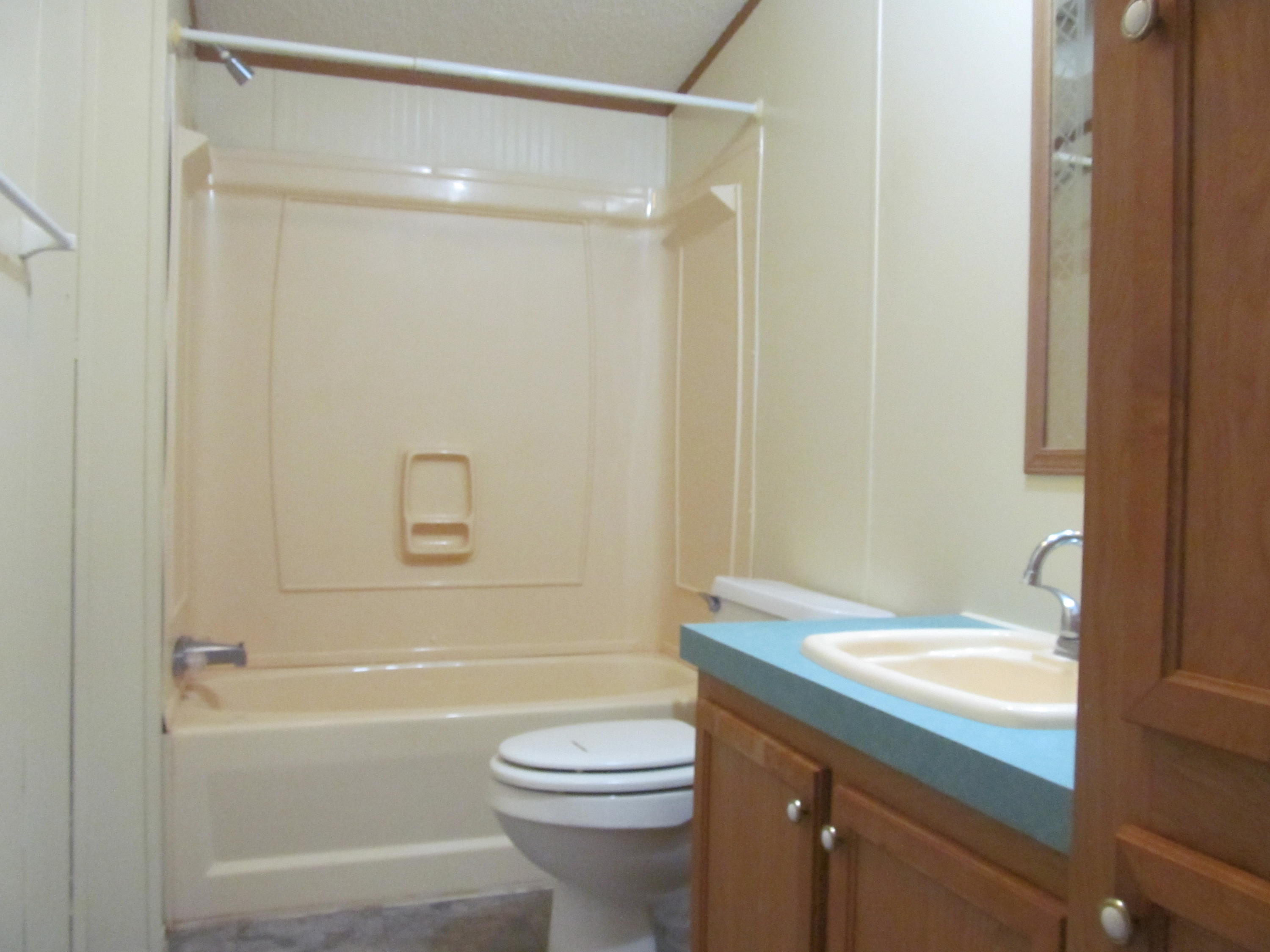 3016 Quarles Road Thaxton, VA 24174 - Photo 13 of 41 a bathroom with a granite countertop sink toilet and shower
